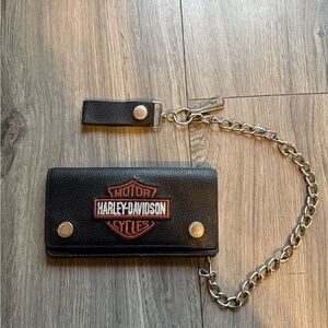 Harley-Davidson Black and Silver Chain Wallet